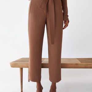 Aritzia Tie-front Pants, Caramelized Walnut